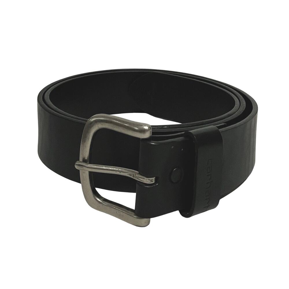 Mens Carhartt Work Belt Italian Leather Designed in USA 1.5” Wide Black Size 42